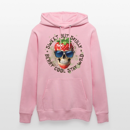 Strawberry Skull Design – Unisex Bio-Hoodie - Hellrosa