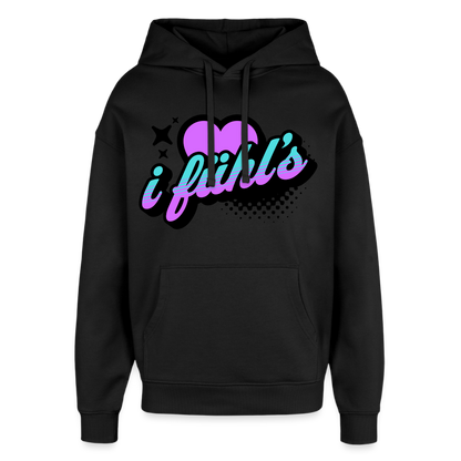 i fühl‘s Design – Oversized Unisex Hoodie - Schwarz