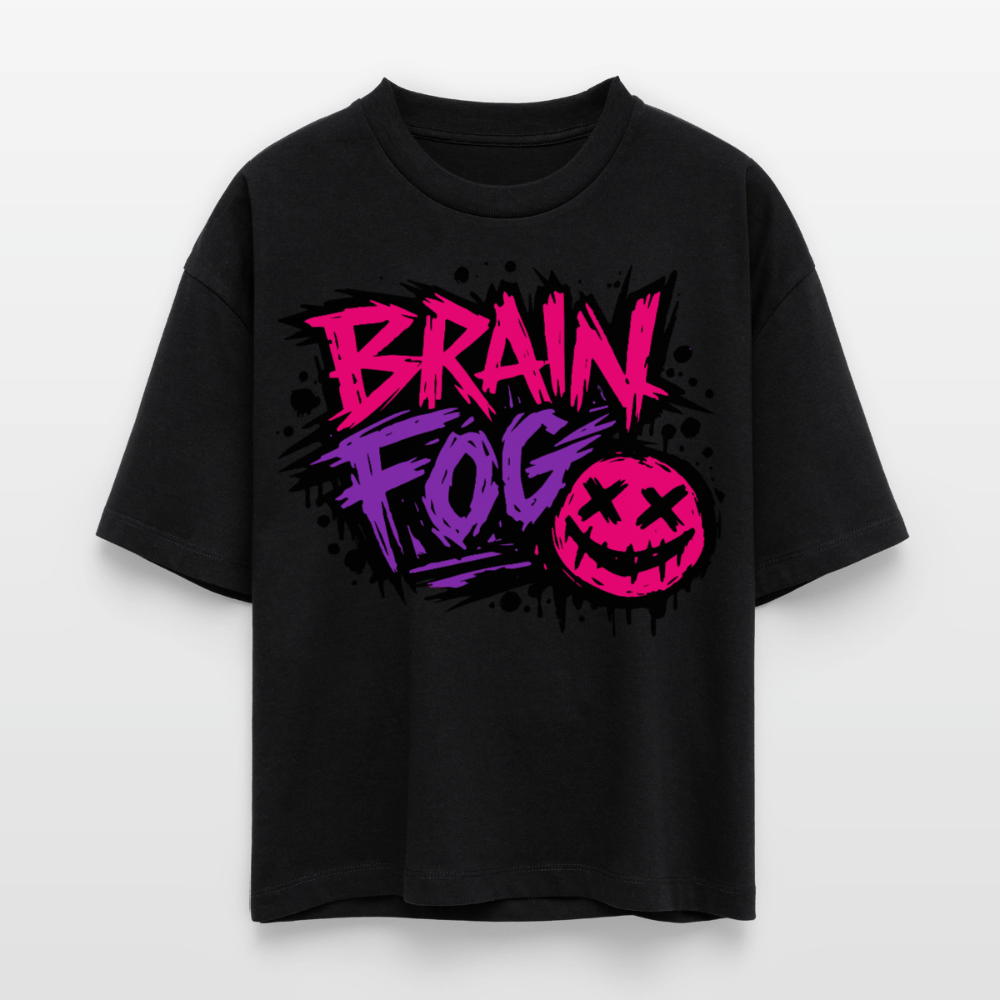 Brain Fog Design – Frauen Boxy Bio-T-Shirt - Schwarz