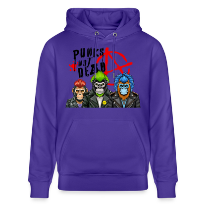 Punks Not Dead Design – Unisex Bio-Hoodie - Purple Love 