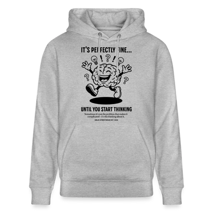 Brain Design – Unisex Bio-Hoodie - Grau meliert