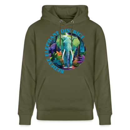 Elephant Design – Unisex Bio-Hoodie - Khaki Grün