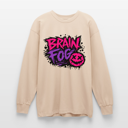 Brain Fog Design – Oversized Langarmshirt - Sand