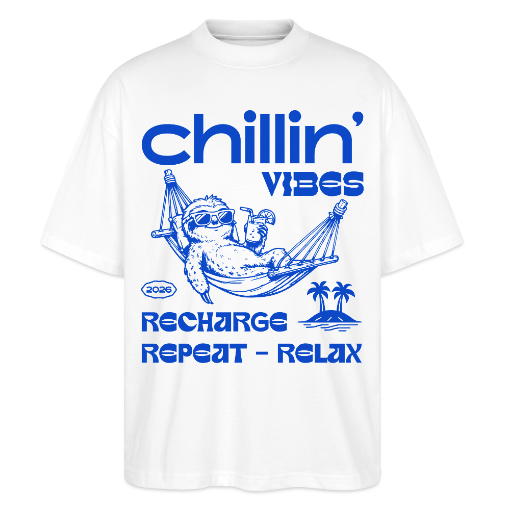 Chillin Vibes Design – Oversized Unisex Bio T-Shirt - Weiß