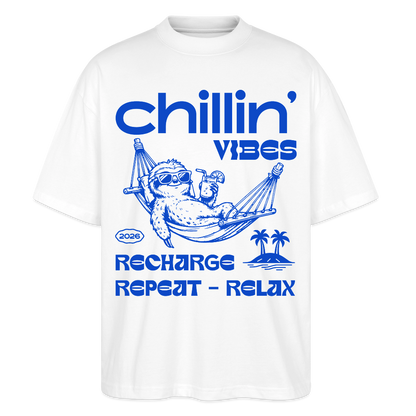 Chillin Vibes Design – Oversized Unisex Bio T-Shirt - Weiß