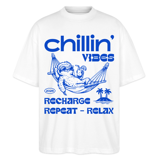 Chillin Vibes Design – Oversized Unisex Bio T-Shirt - Weiß