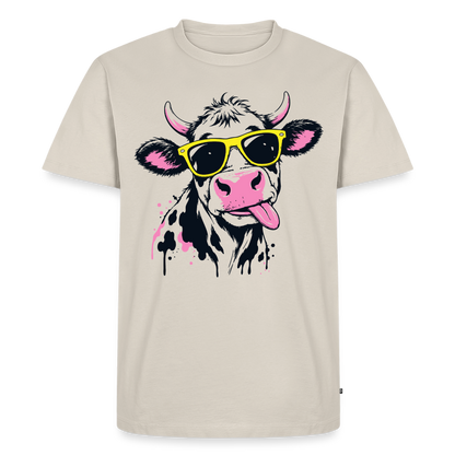 Street Cow Design – Männer Premium T-Shirt - Beige