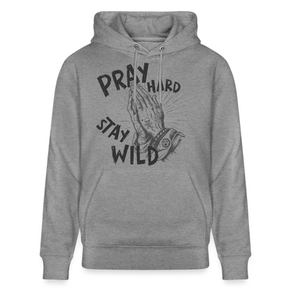 Betende Hände Design – Unisex Bio-Hoodie - Hellgrau marmoriert