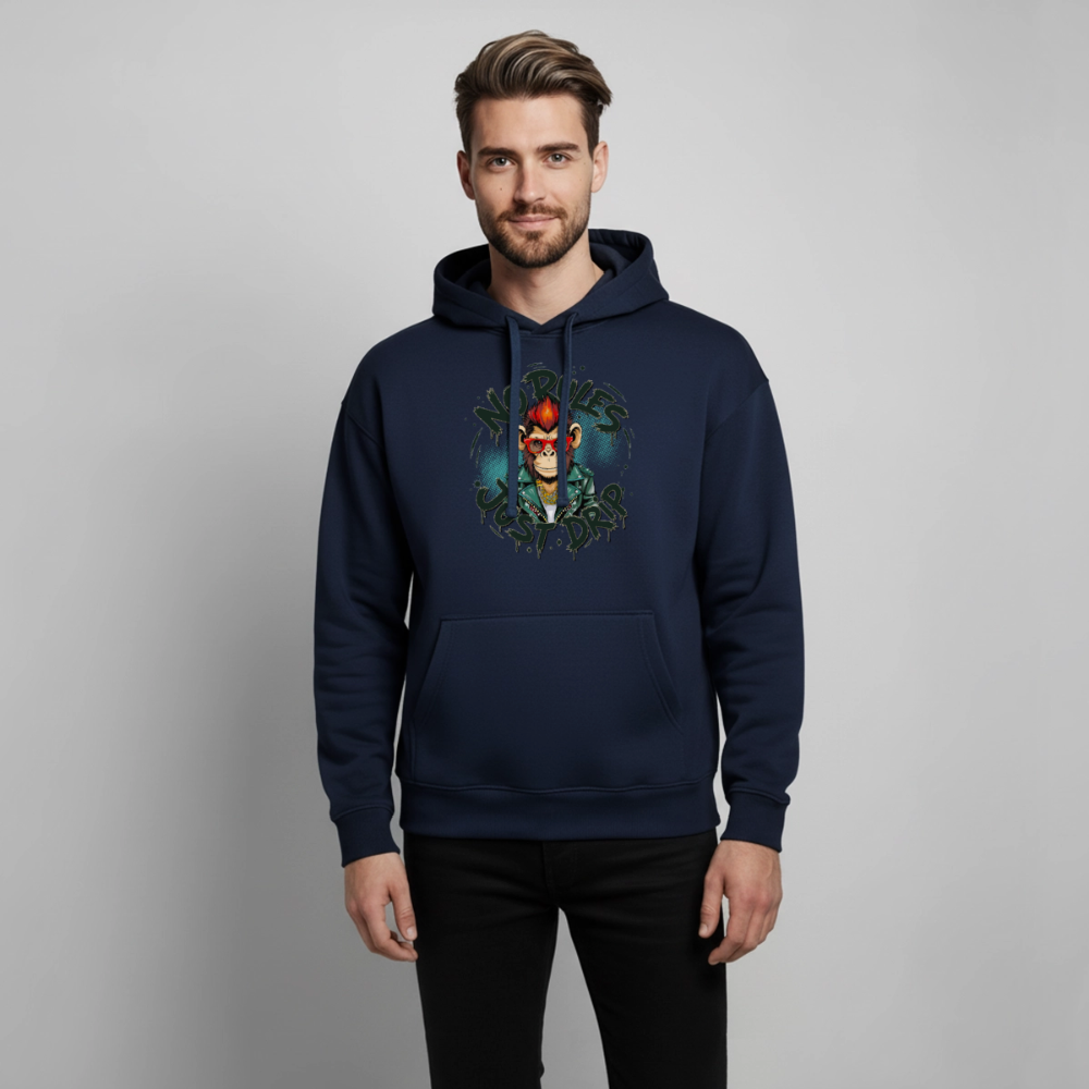 Monkey No Rules Design – Oversized Unisex Hoodie - Navy