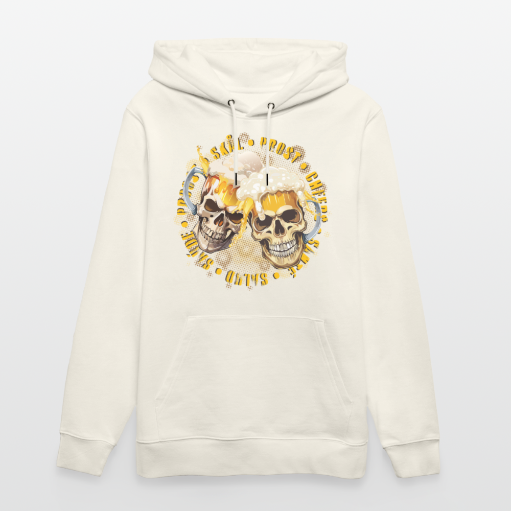 Party Skull Design – Unisex Bio-Hoodie - Naturweiß 