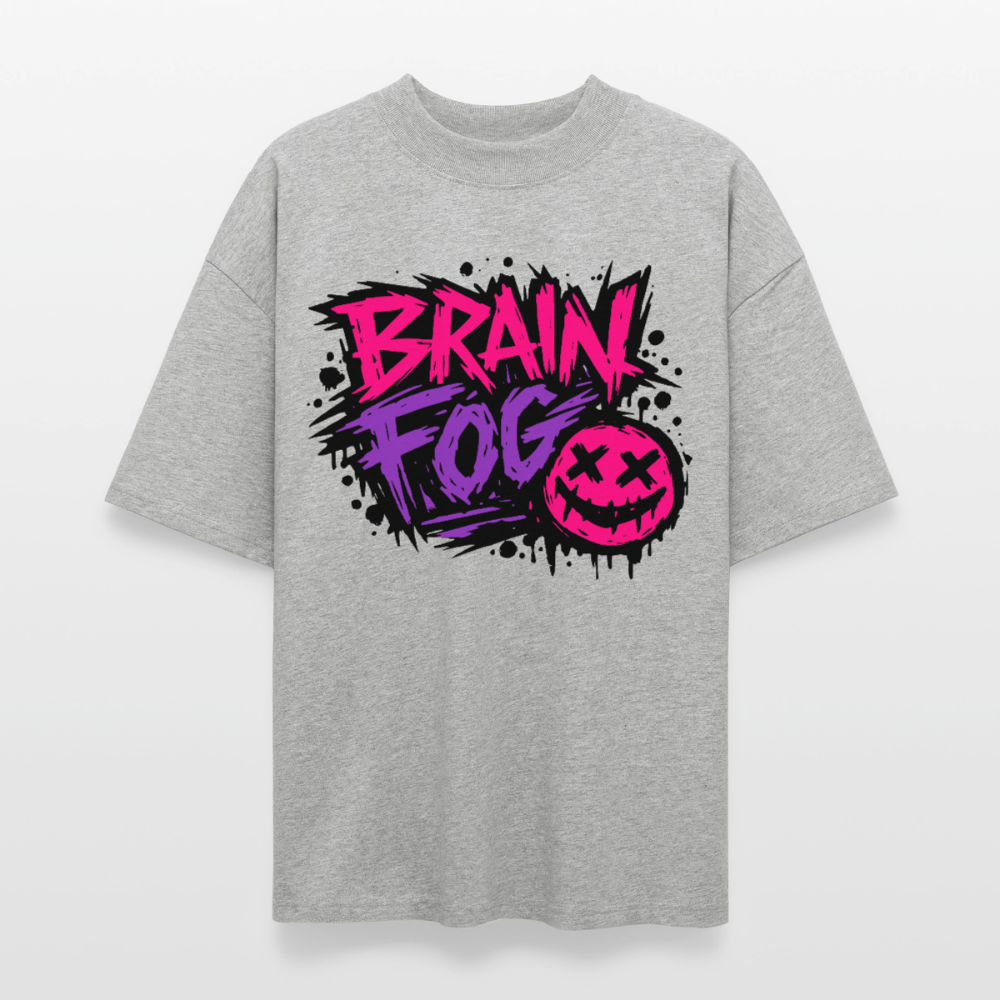 Brain Fog Design – Oversized Unisex Bio T-Shirt - Grau meliert