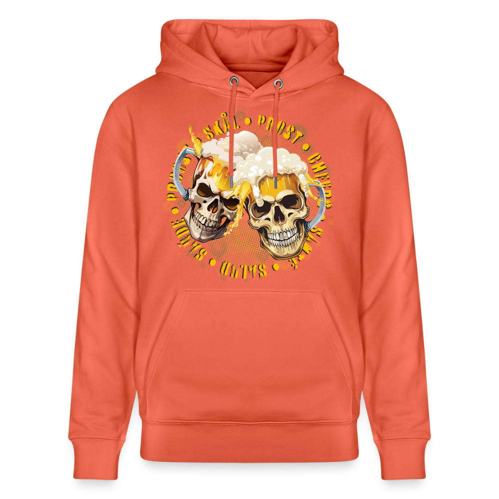 Party Skull Design – Unisex Bio-Hoodie - Hellrot