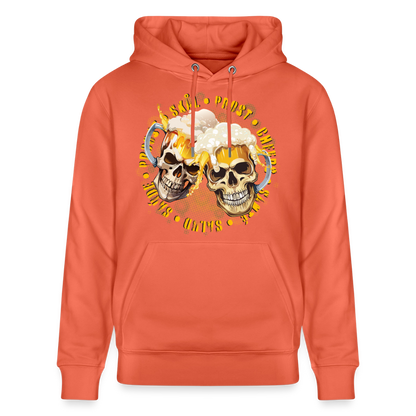Party Skull Design – Unisex Bio-Hoodie - Hellrot