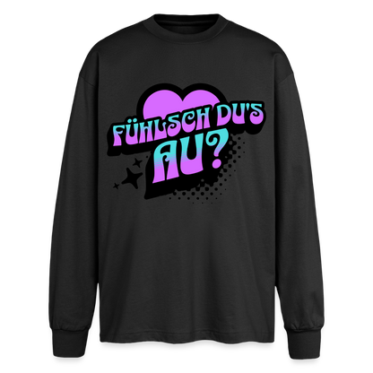 Fühlsch du‘s au Design – Oversized Langarmshirt - Schwarz