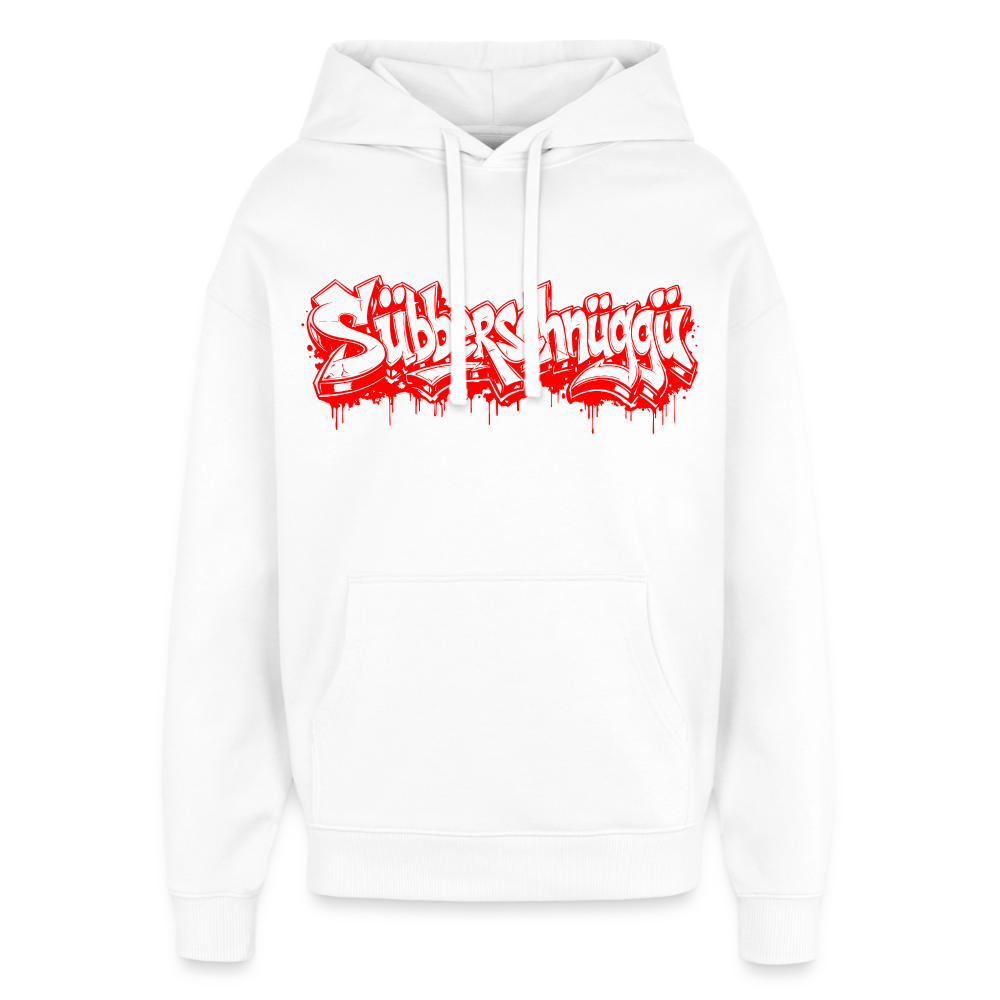 Sübberschnüggü Design – Oversized Unisex Hoodie - Weiß