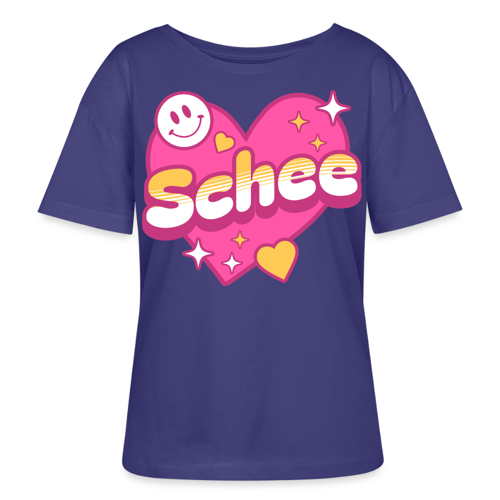 Schnee Design – Rundhals Frauen Bio-T-Shirt - Dämmerung