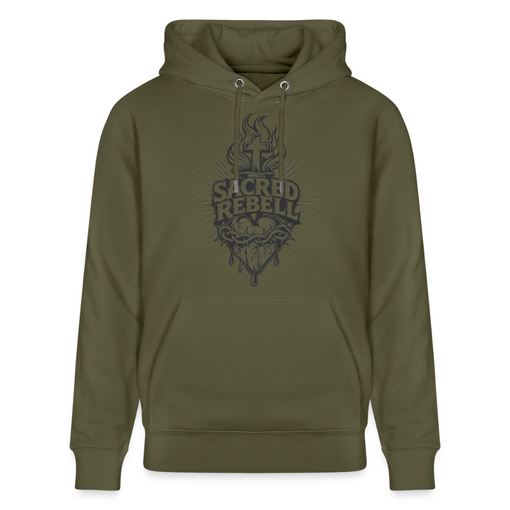 Sacred Rebell Design – Unisex Bio-Hoodie - Khaki Grün