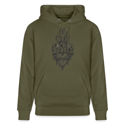 Sacred Rebell Design – Unisex Bio-Hoodie - Khaki Grün