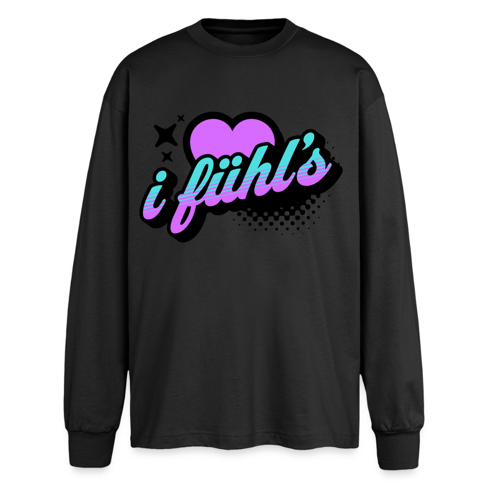 i fühl‘s Design – Oversized Langarmshirt - Schwarz