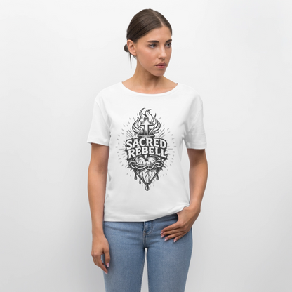 Sacred Rebell Design – Rundhals Frauen Bio-T-Shirt - Weiß