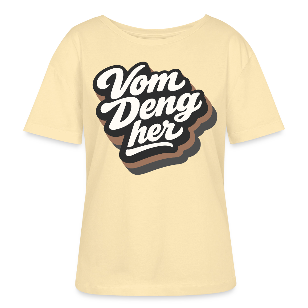 Vom Deng her Design – Rundhals Frauen Bio-T-Shirt - Creme