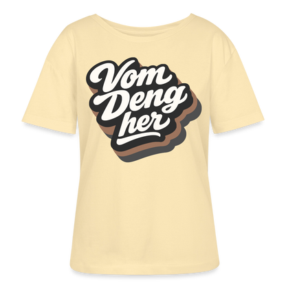 Vom Deng her Design – Rundhals Frauen Bio-T-Shirt - Creme