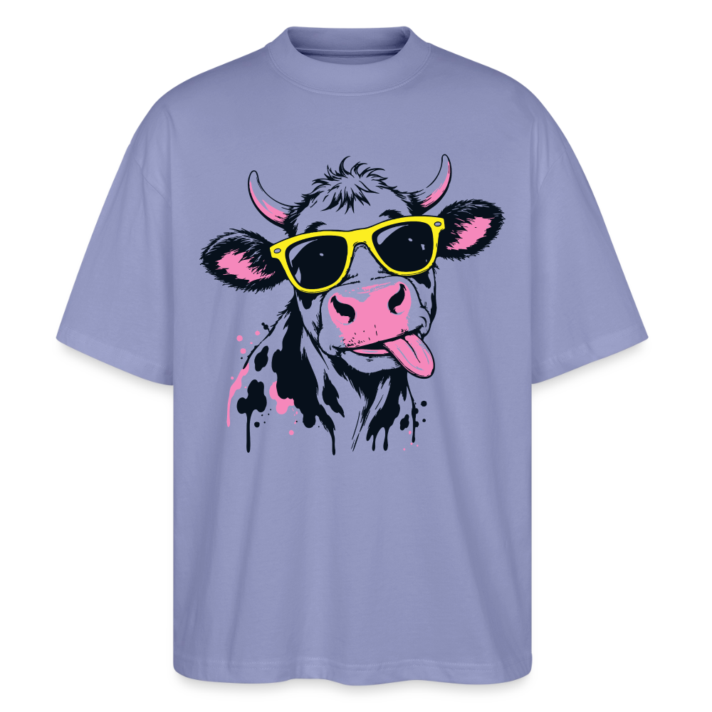 Street Cow Design – Oversized Unisex Bio T-Shirt - Violett