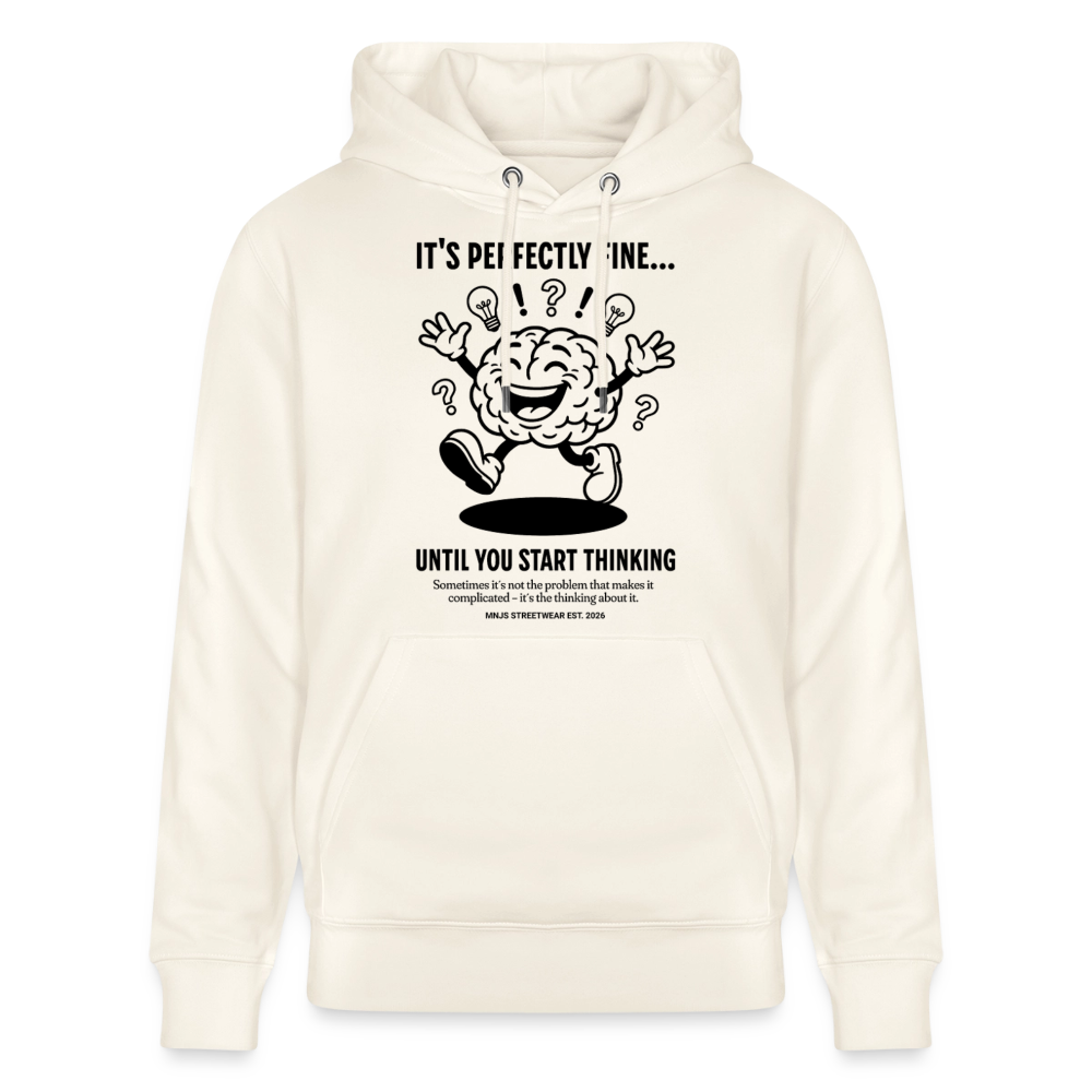 Brain Design – Unisex Bio-Hoodie - Naturweiß 