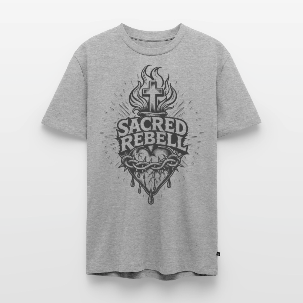 Sacred Rebell Design – Männer Premium T-Shirt - Grau meliert