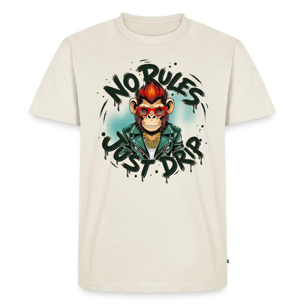 Monkey No Rules Design – Männer Premium T-Shirt - Naturweiß