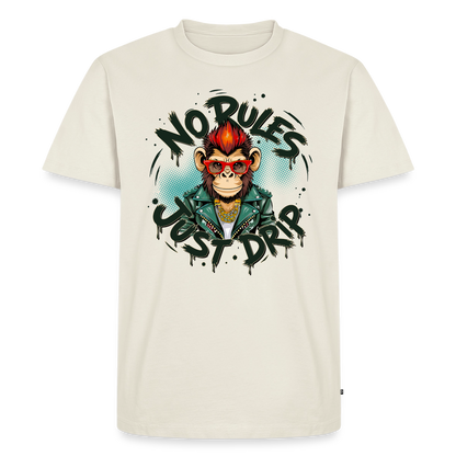 Monkey No Rules Design – Männer Premium T-Shirt - Naturweiß
