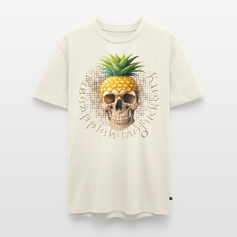 Pineapple Skull Design - Männer Premium T-Shirt - Naturweiß
