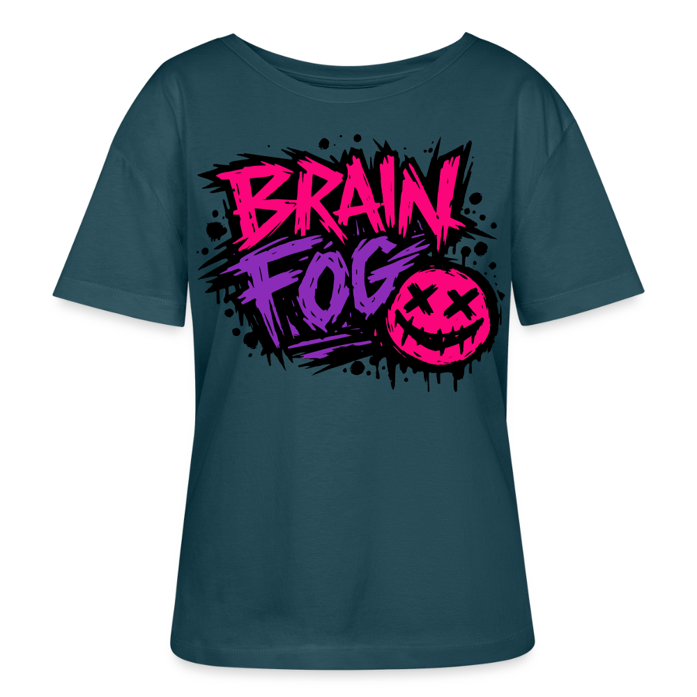 Brain Fog design – Rundhals Frauen Bio-T-Shirt - Dunkles Petrol