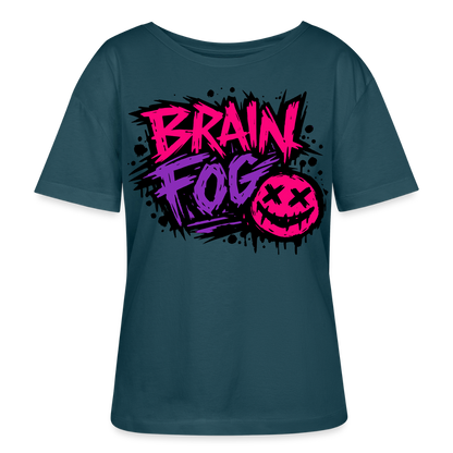 Brain Fog design – Rundhals Frauen Bio-T-Shirt - Dunkles Petrol