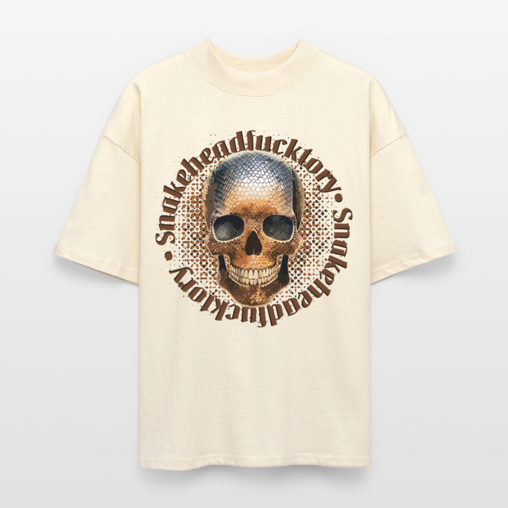 Snake Skull Design – Oversized Unisex Bio T-Shirt - Natur