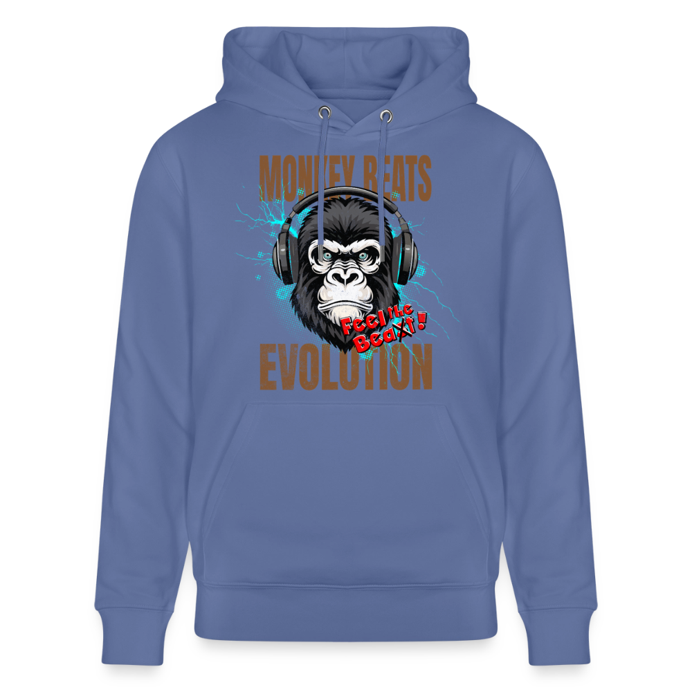 Monkey Beats Design – Unisex Bio-Hoodie - Blau