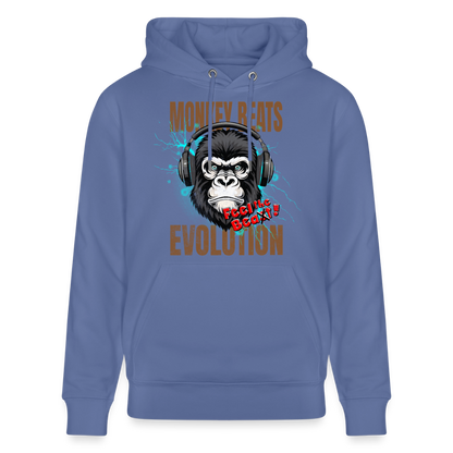 Monkey Beats Design – Unisex Bio-Hoodie - Blau