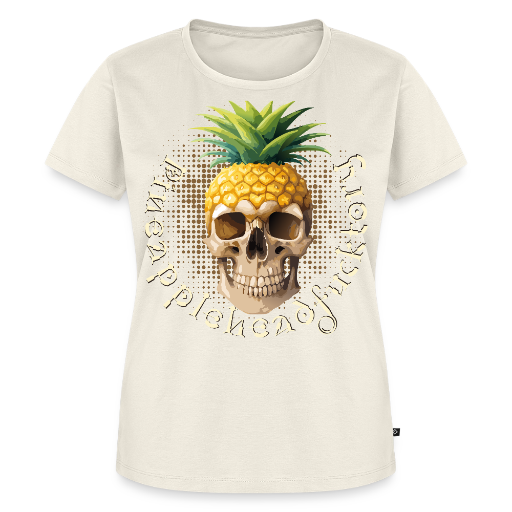 Pineapple Skull Design - Frauen Premium T-Shirt - Naturweiß