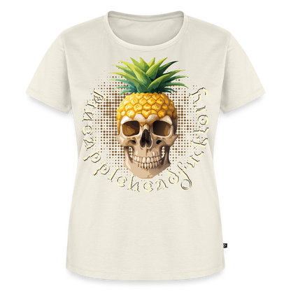 Pineapple Skull Design - Frauen Premium T-Shirt - Naturweiß
