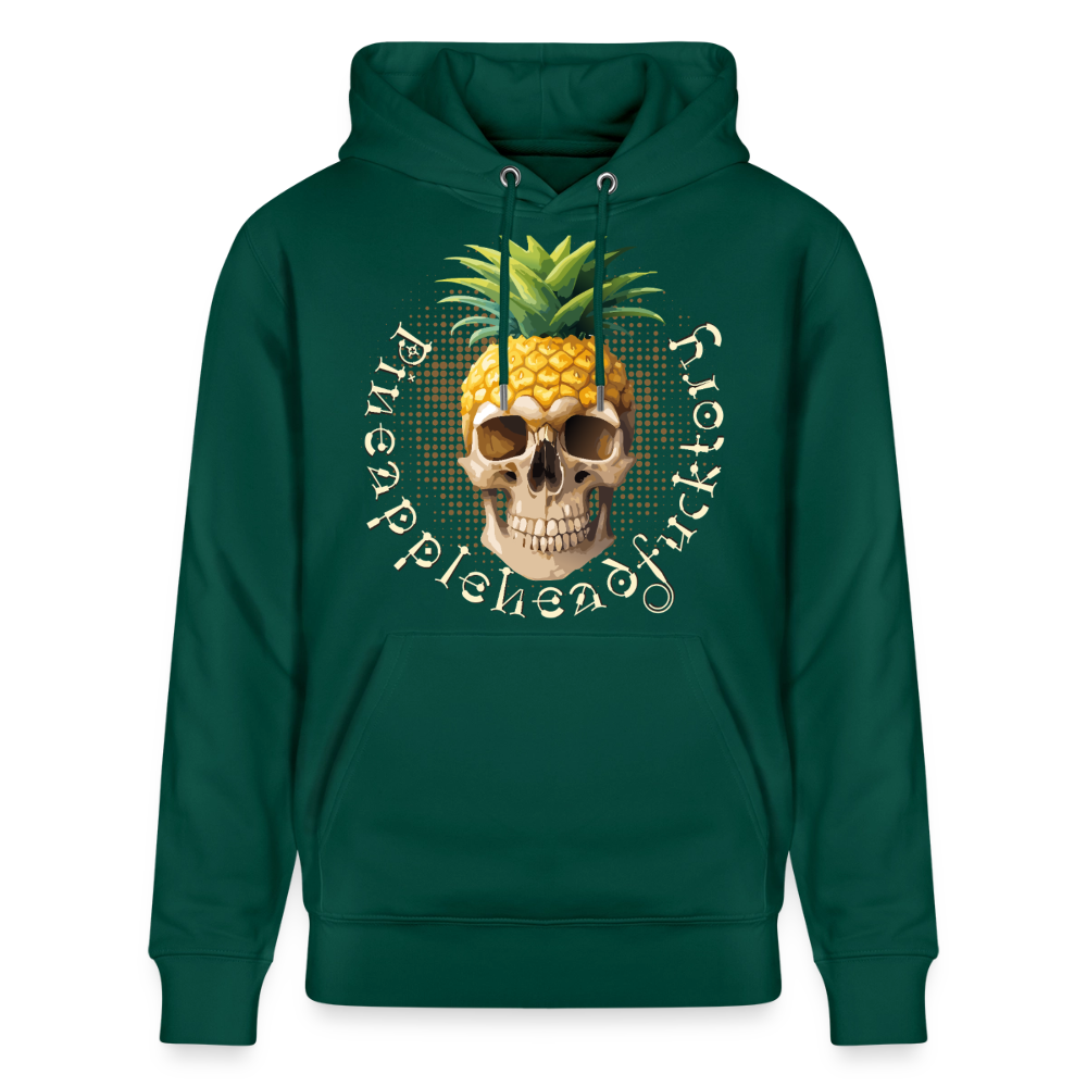 Pineapple Skull Design - Unisex Bio-Hoodie - Forest