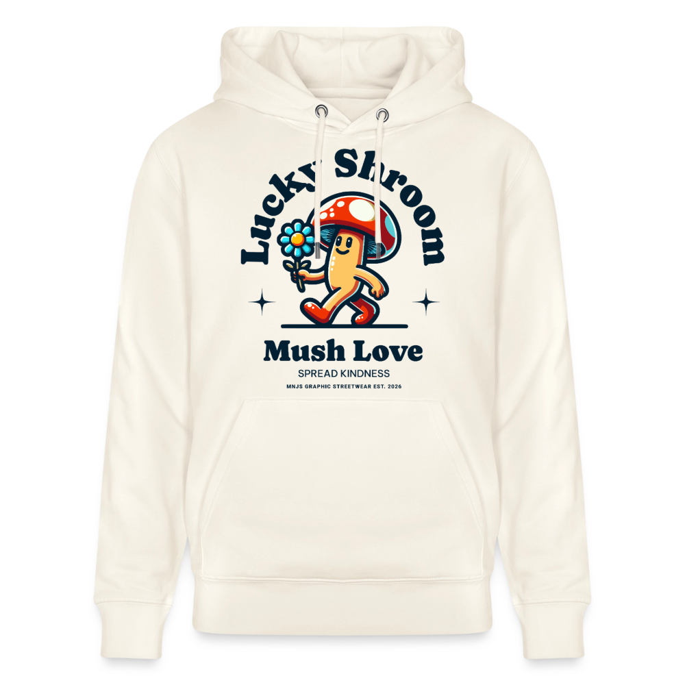 Lucky Shroom Design – Unisex Bio-Hoodie - Naturweiß 