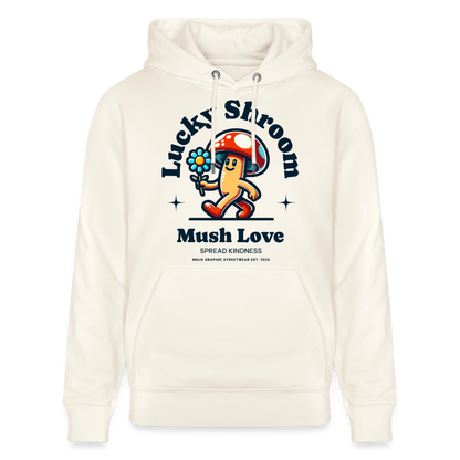 Lucky Shroom Design – Unisex Bio-Hoodie - Naturweiß 