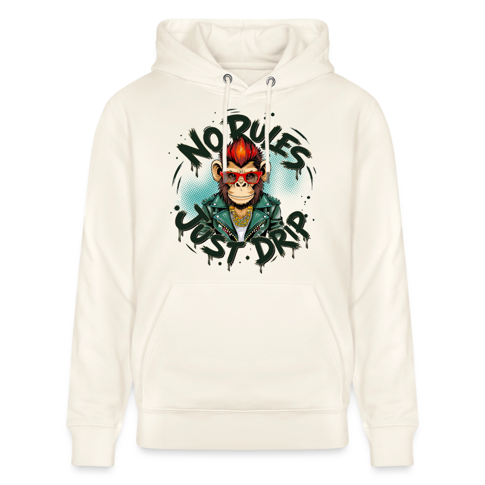 Monkey No Rules Design – Unisex Bio-Hoodie - Naturweiß 