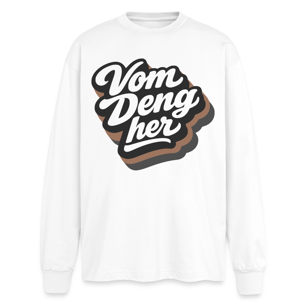 Vom Deng her Design – Oversized Langarmshirt - Weiß