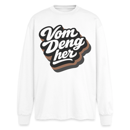 Vom Deng her Design – Oversized Langarmshirt - Weiß