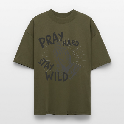 Pray Hard Design – Unisex Bio T-Shirt - Khaki