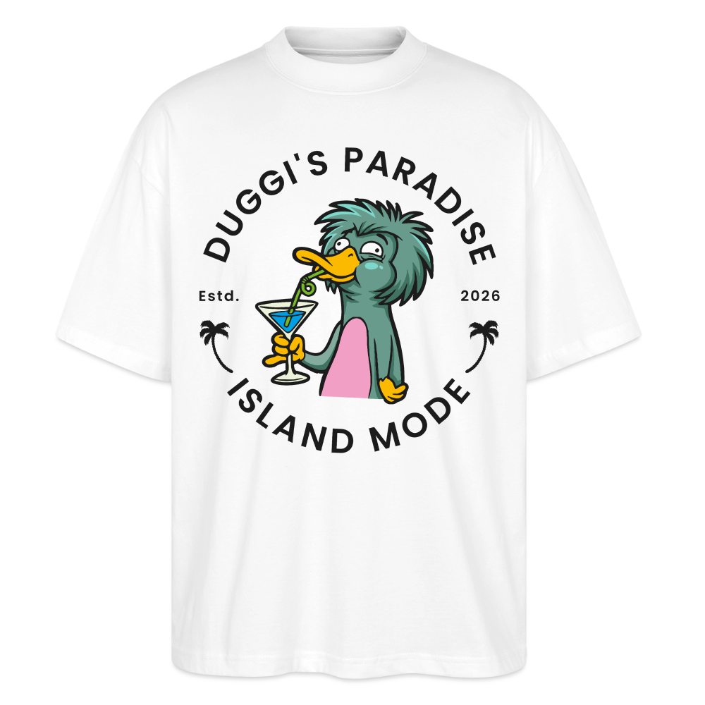 Duggis Paradise Design – Oversized Unisex Bio T-Shirt - Weiß