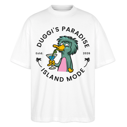 Duggis Paradise Design – Oversized Unisex Bio T-Shirt - Weiß