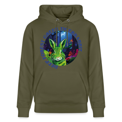 Tiger Rabbit Design – Unisex Bio-Hoodie - Khaki Grün