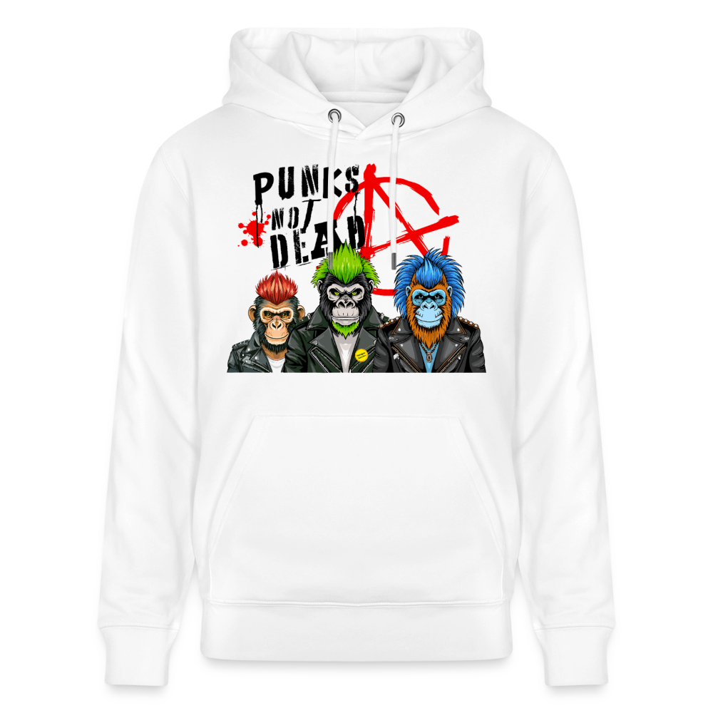 Punks Not Dead Design – Unisex Bio-Hoodie - Weiß